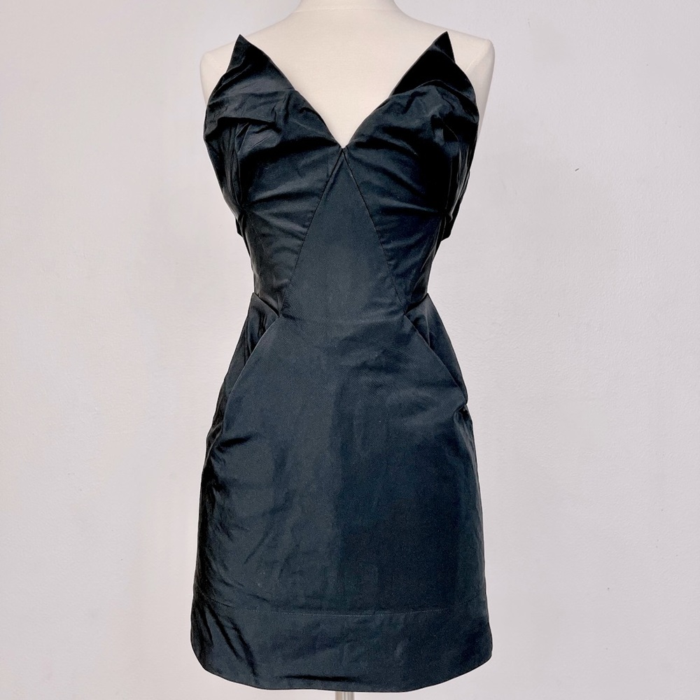 ALL SAINTS vintage -one of a kind - black strapless corset minidress. UK 6 US 2